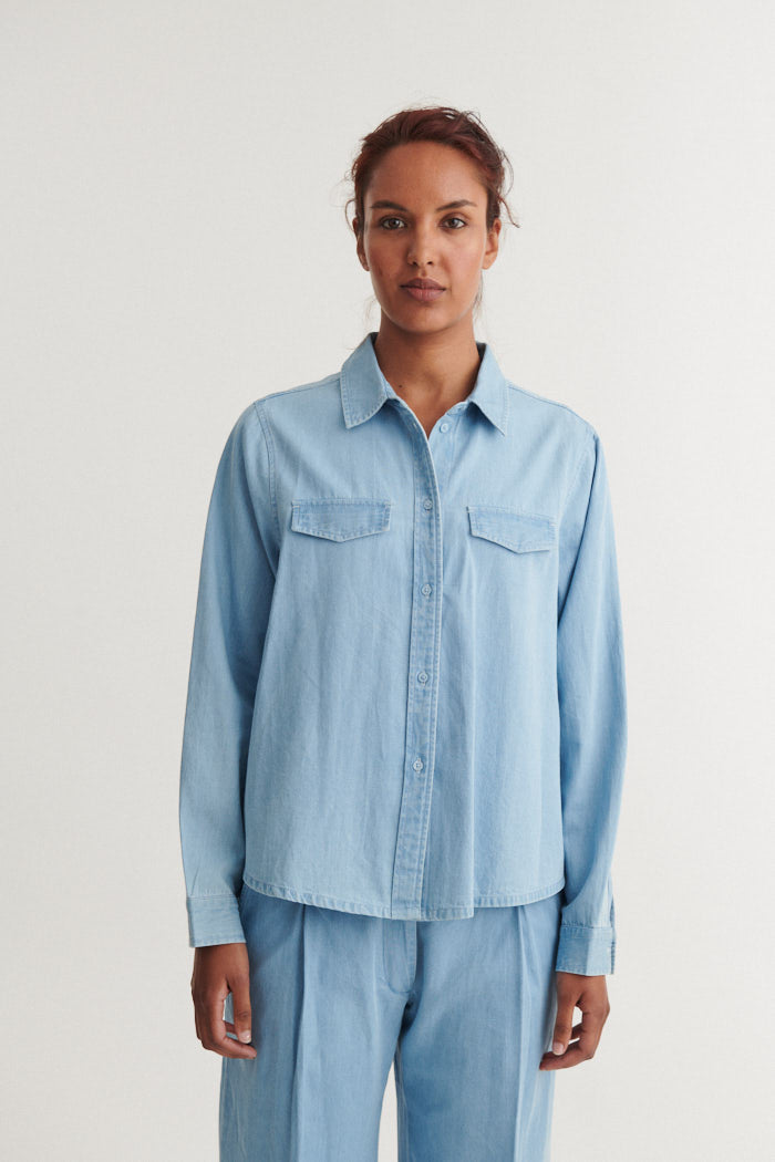 Basic Apparel Cody Shirt Skjorter 189 Light Wash